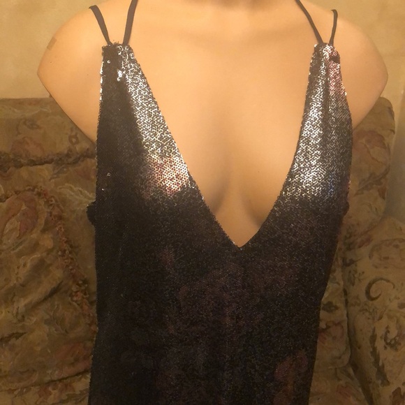 NEW Free People Double Take Sequin Mini Slip Dress - Picture 8 of 11